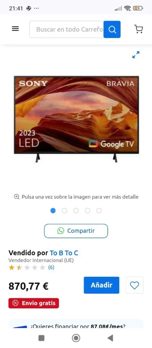 SONY GOOGLE TV 55" X75XL