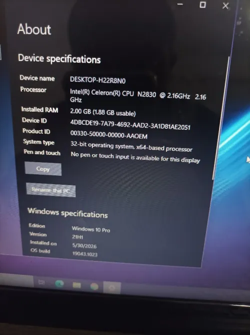 PC portable Toshiba