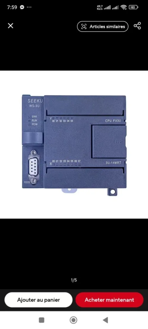  PLC SEEKU WS3U14MRT COMPATIBLE FX3U NEUF et ÉCRAN TACTILE INDUSTRIEL SEEKU 3,5 24 V NEUF 