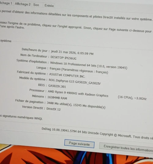 ASUS ROG G15 AMD RYZEN 9 4900HS NVIDIA RTX 2060 6GB 15.6" FHD 300HZ