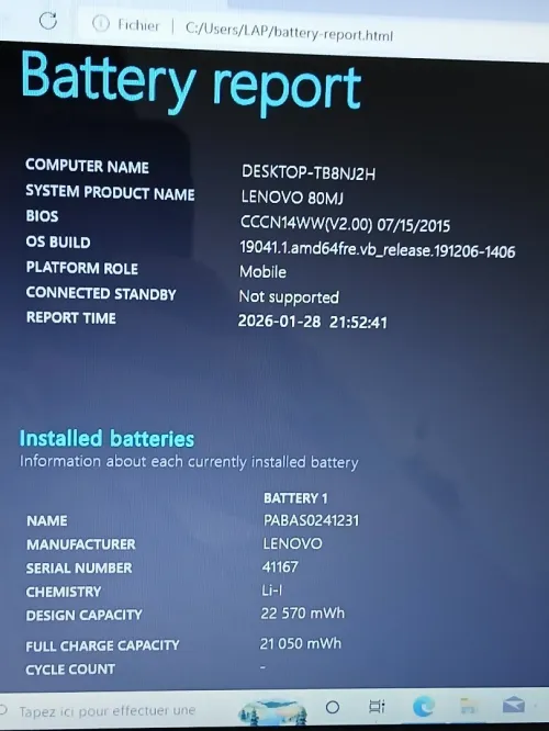 Lenovo Ideapad 100 INTEL Celeron N2840 RAM 8GB HDD 750GB