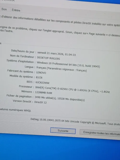 Lenovo Ideapad V320 I5 8250U RAM 12GB SSD 256GB 17"