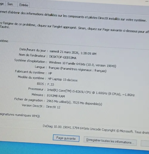 HP Laptop 15 I5 8265U RAM 8GB SSD 256GB 15.6