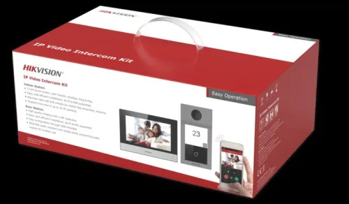 Kit Vidéophone (visiophone, interphone vidéo) Basé sur IP HIKVISION KIS604-P