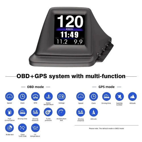 Afficheur OBD2+GPS Ordinateur de bord HUD