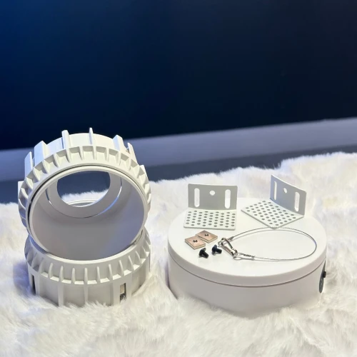 Support de Lampe Encastré Sans Bord - Rond Blanc