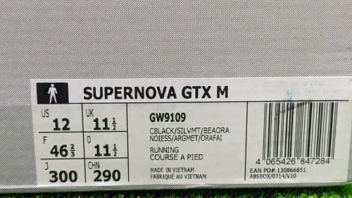 Adidas SUPERNOVA GTX M  GORE-TEX - Ref GW9109- Original اصلية - Pointure 46 2/3 / 30 CM
