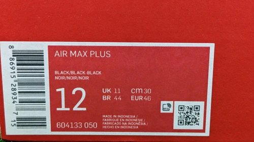 Nike Tn Air Max Plus black/black/black - Ref 604133-050- اصلية Original  47 / 30.5 Cm