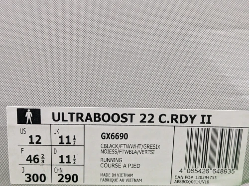 Adidas ULTRABOOST 22 COLD RDY 2.0 - Ref GX6690 - Original اصلية - Pointure 47 1/3 / 30.5 CM