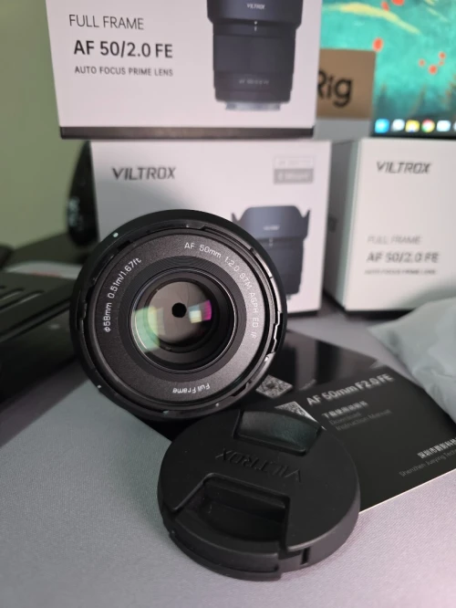 objectif sony full frame viltrox 50 mm f 2.0 FE