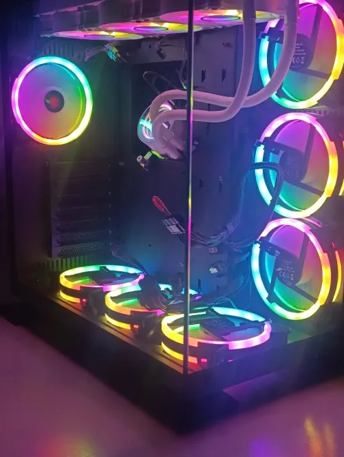 PAK PC GAMER BOITE AURES +POWER SUPLY ROG STRIX 850 WAT GOLD +WATER COLING RAIDMAX LS360 RGB WHITE