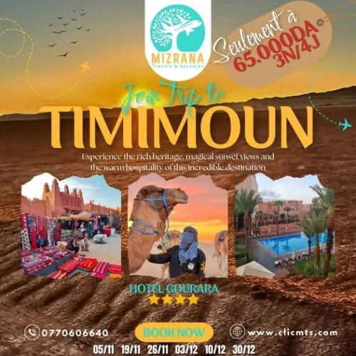 voyage organisé-voyager à Timimoune avril 2026