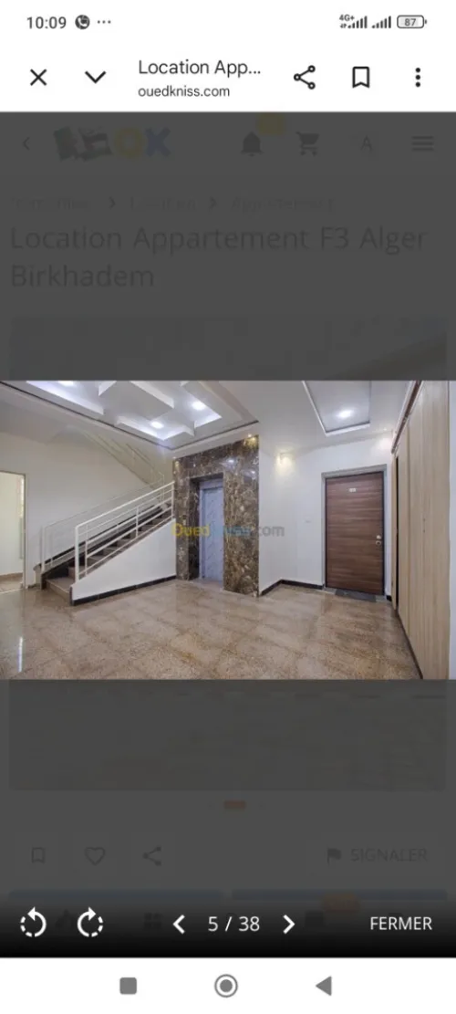 Location Appartement F3 Alger Birkhadem