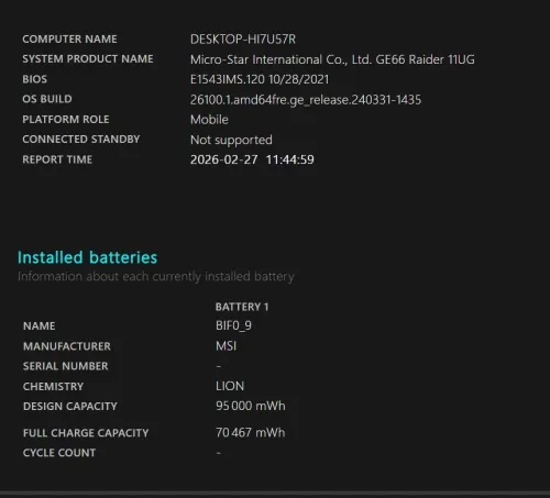 MSI RIDER I7 11EME RTX 3070 8GO 2K 240HZ 280W