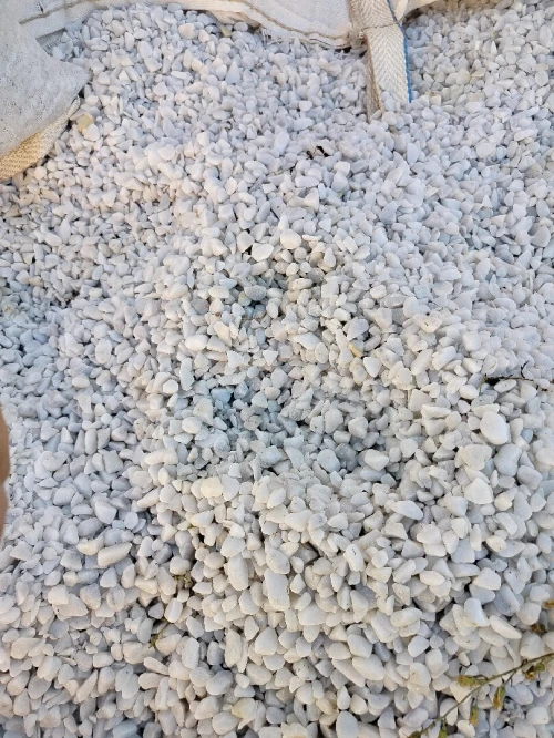 Galet décoration et gravier décoratif en marbre blanc naturel 