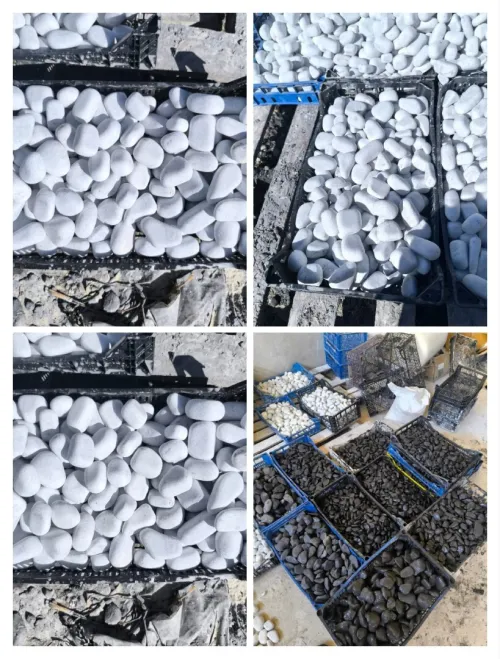 Galet jardin حجر طبيعي للتزين حدائق و مسابح و pierre de décoration galet marbré  حجر تبيض حجر اسود