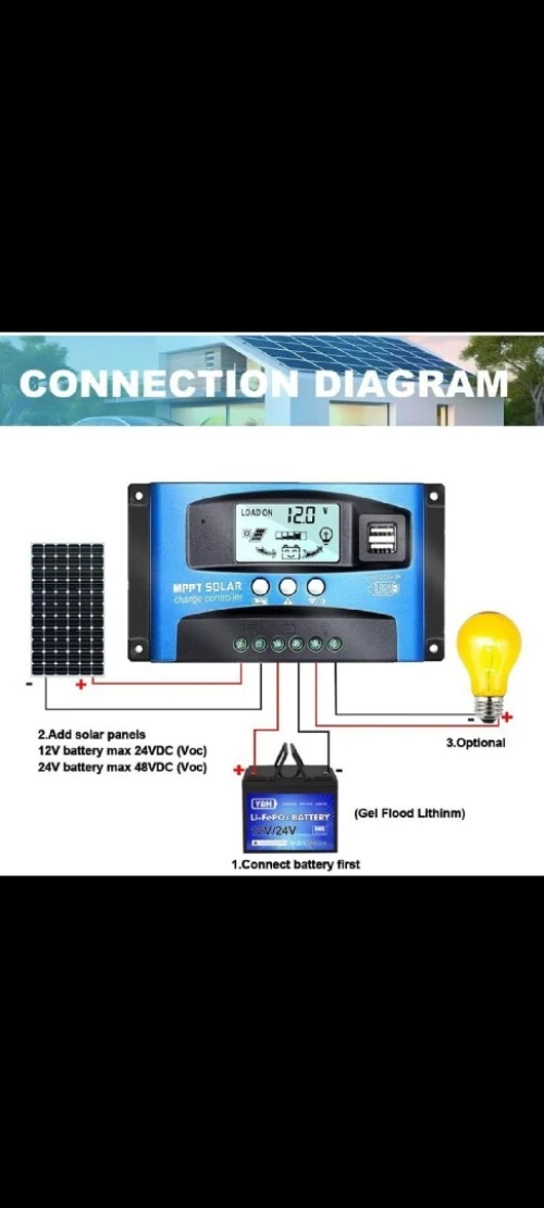 Régulateur 30A 40A 50A 60A Bluetooth Wi-Fi Comptable avec téléphone