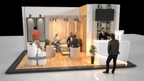 conception 3D modélisation et rendu realist Des Stands, architecture , tout les produits