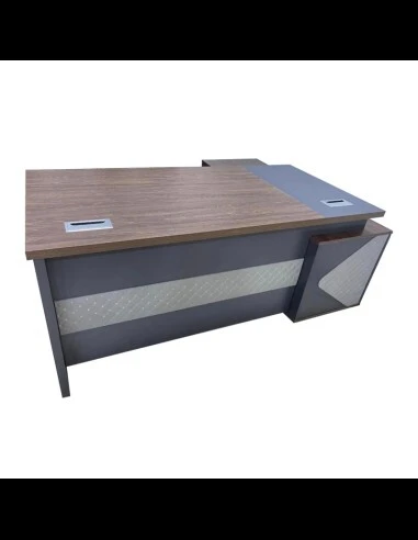MEUBLE BUREAU EN BOIS ÉLÉGANT COULEUR MARRON ET BLANC