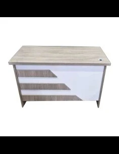MEUBLE BUREAU EN BOIS ÉLÉGANT COULEUR MARRON ET BLANC