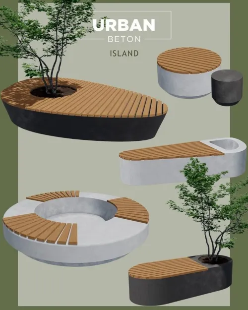 Mobilier urbain en GRC 
