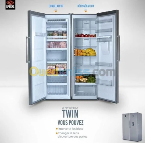 REFRIGERATEUR IRIS TWIN 455L + CONGELATEUR 338L