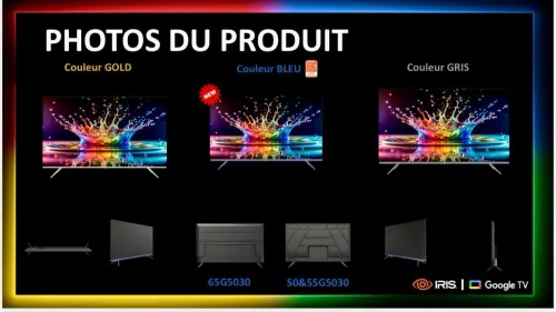 TV IRIS 65" G5030 GOOGLE TV 4K UHD SMART ANDROID  65 POUCES