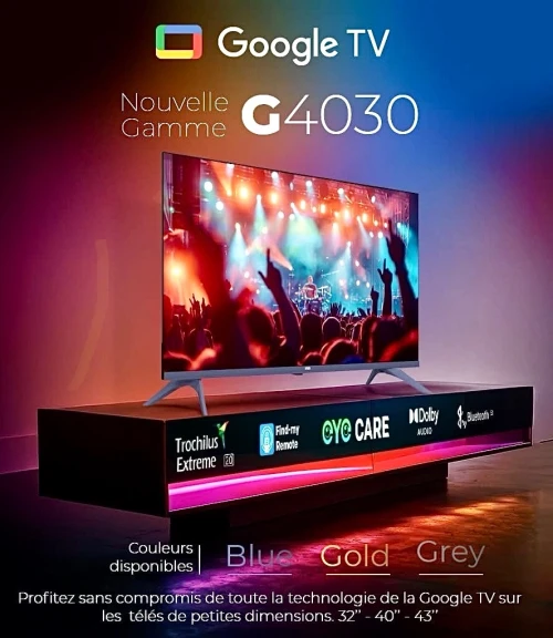 TV IRIS 32" G4030 GOOGLE TV SMART ANDROID 32 POUCES