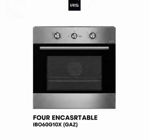 FOUR IRIS ENCASTRABLE GAZ/GAZ G10X INOX CATALYSE 75L