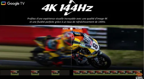 TV IRIS 55" Q7700 Gaming TV Google tv 4K Android 144 hrz  55 POUCES