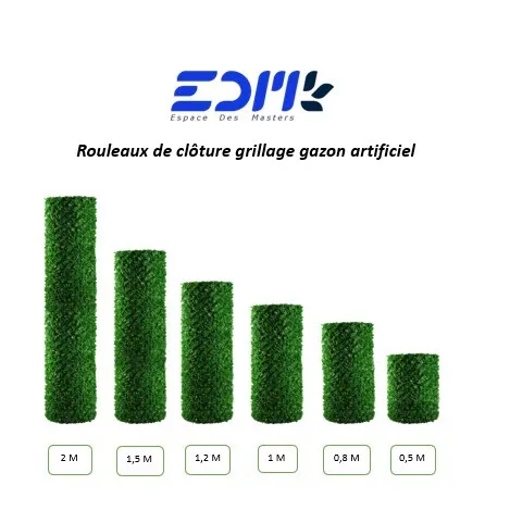 Rouleaux de clôture grillage gazon artificiel