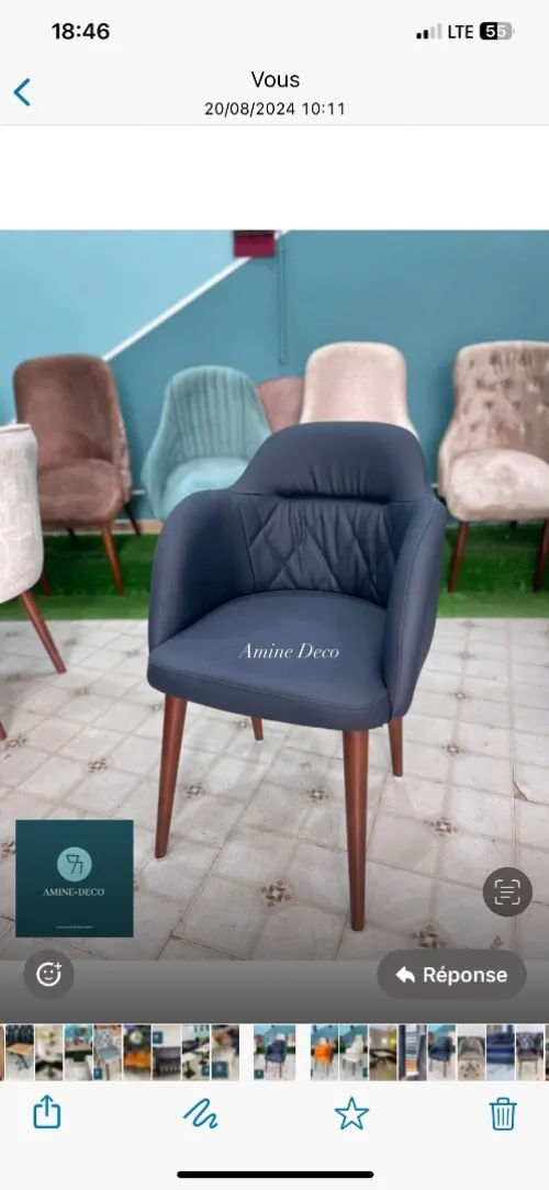 Chaise et table