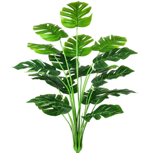 Plante artificielle Monstera avec Table Décorative Blanche Moderne