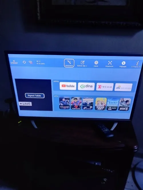 Tv continental 32 pouces smart android 14 avec telecommande