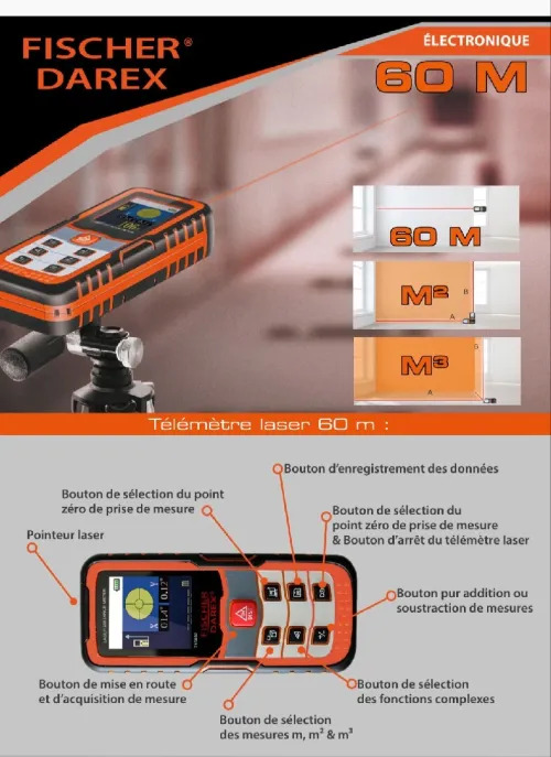 Le télémètre laser FISCHER DAREX 18000 (référence 71500