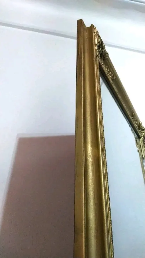 Miroir biseauté doré 