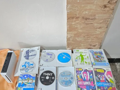 Lot Nintendo Wii أصلي | 11 ألعاب أصلية | جهاز Wii نضيف