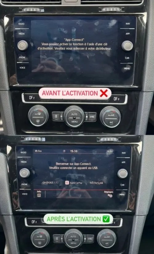 Activation option caché 