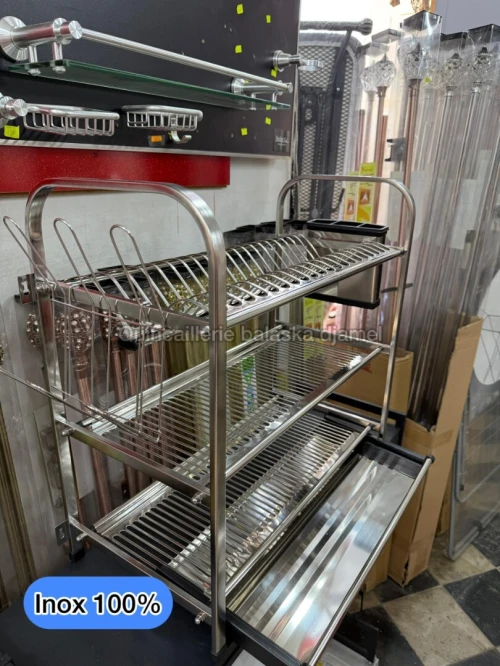 Égouttoir a vaisselle de luxe aluminium et inox