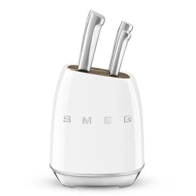 Bloc couteau smeg blanc