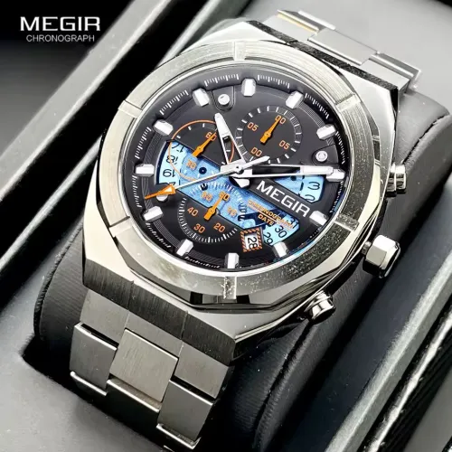 أفضل ساعة بشهادة الجميع  ساعة رجال أصلية  megir original  ضد الماء والخدش  أجمل هدية  top