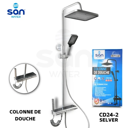 Colonne de Douche avec Mitigeur - 100% Aluminium de la marque SAN WATER - Garantie 5 Ans