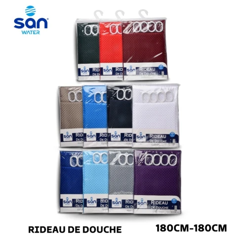 RIDEAU DE DOUCHE 100% POLYSTER DE LA MARQUE SAN WATER