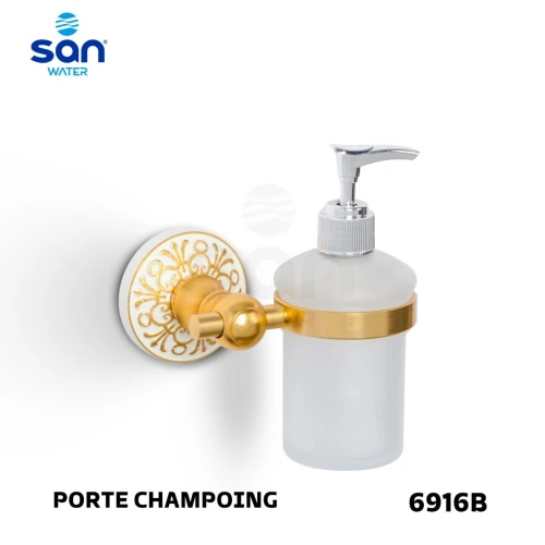 'ACCESSOIRES DE SALLE DE BAIN EN ALUMINUM - 7 PIÈCES SÉPARÉES - BLANC DORE  - INOXYDABLE DE LA MARQUE SAN WATER