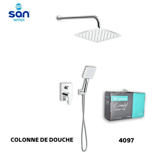 SET DE DOUCHE ENCASTRÉ CHROME EN INOX DE LA MARQUE VALTEMO - BY SAN WATER