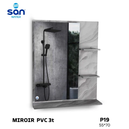 MIROIR PVC 3 ETAGES 55*70 CM POUR LA SALLE DE BAIN DE LA MARQUE SAN WATER