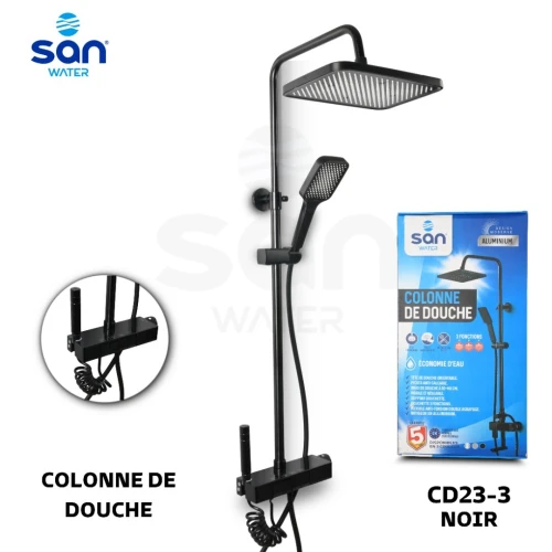 Colonne de Douche avec Mitigeur - 100% Aluminium de la marque SAN WATER - Garantie 5 Ans