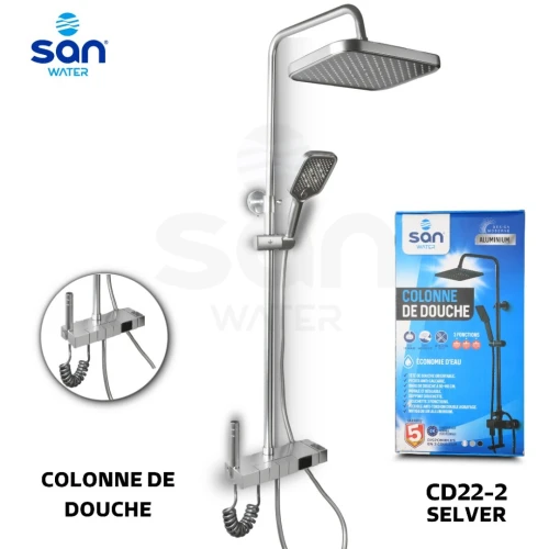 Colonne de Douche avec Mitigeur - 100% Aluminium de la marque SAN WATER - Garantie 5 Ans