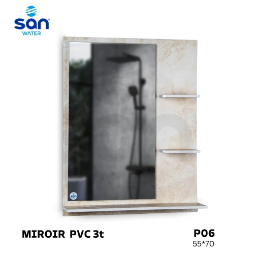 MIROIR PVC 3 ETAGES 55*70 CM POUR LA SALLE DE BAIN DE LA MARQUE SAN WATER