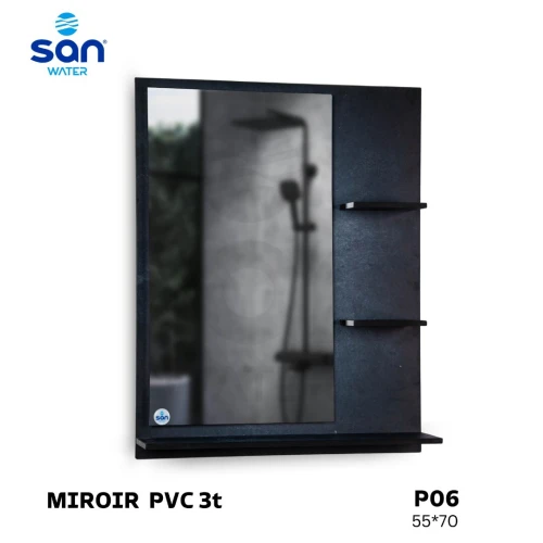MIROIR PVC 3 ETAGES 55*70 CM POUR LA SALLE DE BAIN DE LA MARQUE SAN WATER